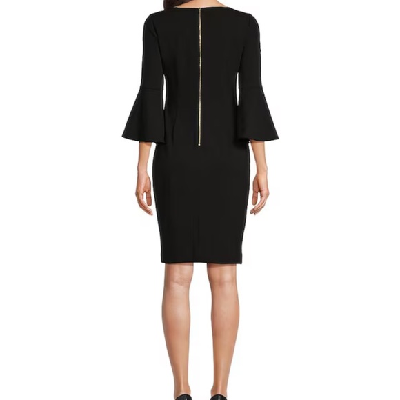 Calvin Klein Elegant Black Long Sleeve Dress - Picture 2 of 4